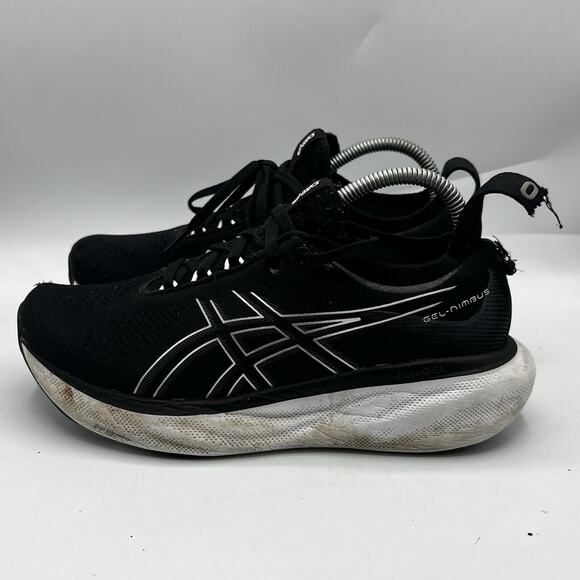 Asics Gel Nimbus 25 Womens Size 8 Black Running Shoes Sneakers 1012B356 - Picture 4 of 12